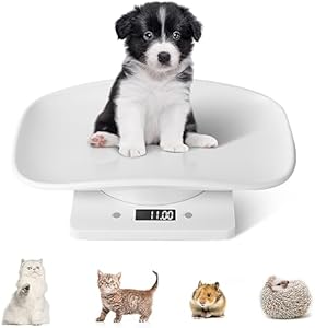 Digital Pet Scale, Small Animal Weight Scale, Portable Electronic LED Scales, Multifunction Kitchen Scale(Max. 22 lbs), for Weighing Puppy Kitten Hamster Hedgehog Tortoise Food Ytdtkj