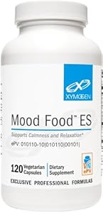 XYMOGEN Mood Food ES - Supports Calmness, Relaxation and a Healthy Mood with Active Folate, B Vitamins, 5-HTP, GABA, Minerals, Suntheanine L-Theanine, Selenium (60 Capsules) XYMOGEN