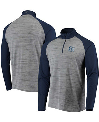 Мужской серый, темно-синий пуловер New York Yankees Vandal с регланом и регланом LevelWear