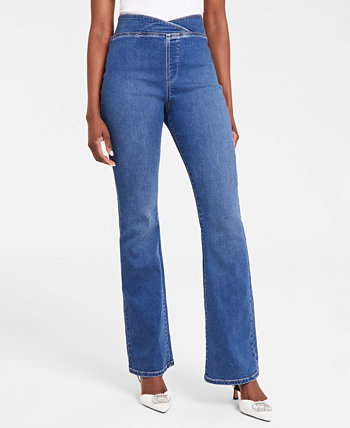 Женские джинсы Bootcut с высокой посадкой и асимметричной талией, созданные для Macy's I.N.C. International Concepts