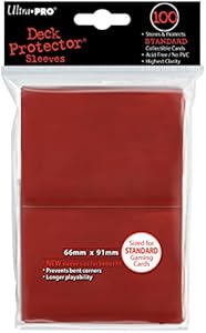 Ultra Pro Deck Protector, Standard, Red, 100 Count Ultra Pro