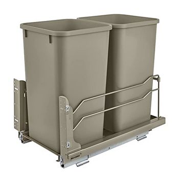 Rev-a-shelf Double Pullout Trash Can 27 Qt. W/ Soft-close, 53wc-1527scdm-212 Rev-A-Shelf