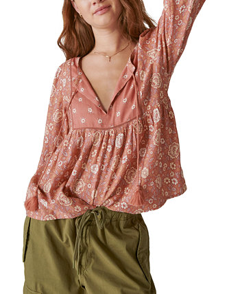 Женская крестьянская блузка с длинными рукавами Lucky Brand