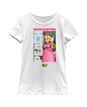 Девушка Super Mario Bros. Movie Peach She Can Do Any Poster Child T-Shirt Nintendo