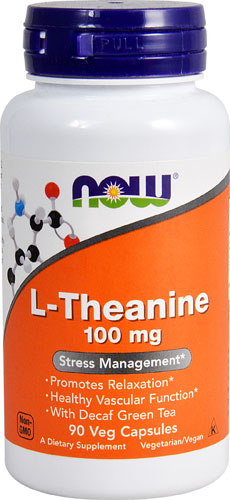 L-Теанин - 100 мг - 90 растительных капсул - NOW Foods NOW Foods