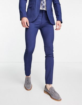Темно-синие суперузкие брюки Topman Pindot TOPMAN