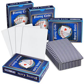 224 Blank Custom Cards For Diy Game Cards, Gift Cards, Diamond Backing, 3 X 4 In Blue Panda