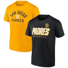 Men's Fanatics Branded Black/Gold San Diego Padres Player Pack T-Shirt Combo Set Fanatics