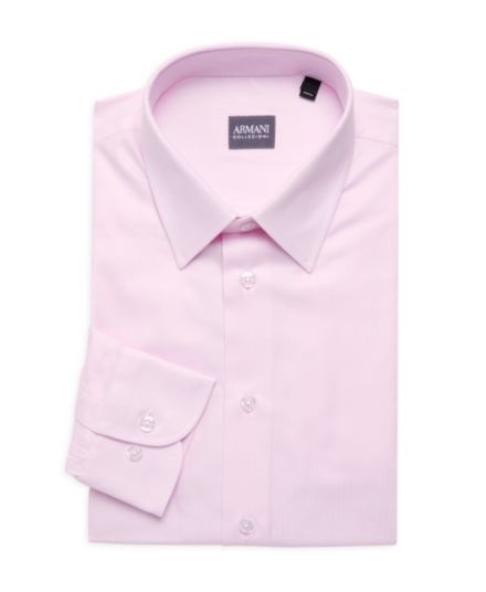 Купить Классические рубашки Однотонная классическая рубашка Armani, цвет -розовый, по цене 8 580 рублей в интернет-магазине Usmall.ru