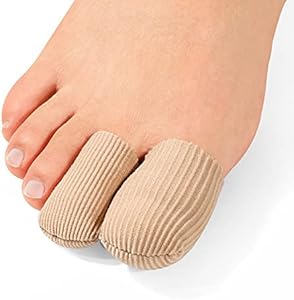 8 PCS Gel (Гель) Toe Caps Closed Toe Surface Fabric Sleeve Protectors, Silicone Toe Sleeve Cushions and Protects, Provide Relief for Corns, Blisters and Calluses Protect (8) Kimihome