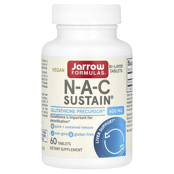 N-A-C Sustain, 600 мг, 60 таблеток - Jarrow Formulas Jarrow Formulas