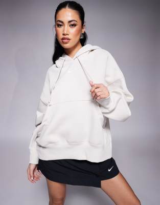 Nike Phoenix Fleece super oversized hoodie in cream Nike