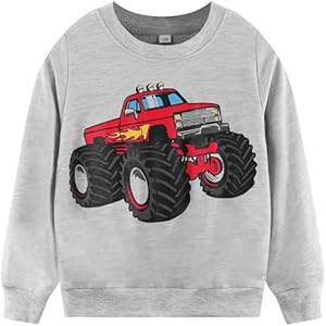 Toddler Boys Sweatshirts Dinosaur Long Sleeve Pullover Crewneck Shirts Cartoon Tee Sport Tops for Kids 1-8T Popshion