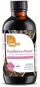 Zahler PureBerry+Purse, Liquid (Жидкость) Raspberry Leaf & Sheperd's Purse, Strengthens Uterine Tissue, Certified Kosher, 8OZ Zahler