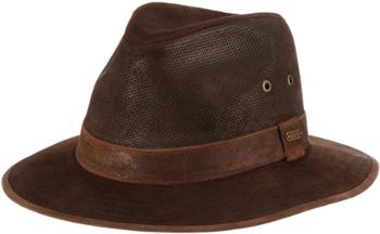 Шляпа Tullamore из кожи с эффектом потертости для сафари Stetson