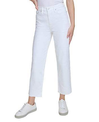 Женские джинсы прямого кроя с необработанным краем Calvin Klein