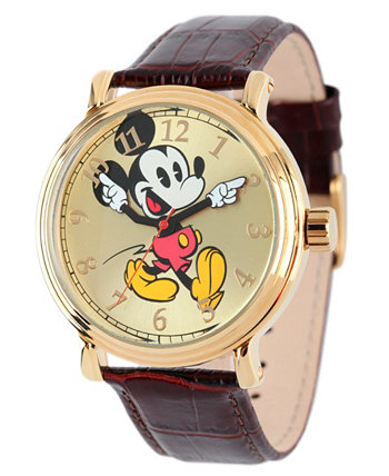 Мужские блестящие золотые винтажные часы из сплава Disney с Микки Маусом Ewatchfactory