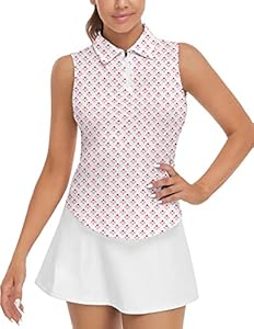 Женская Поло рубашка Soneven Sleeveless Golf Top Floral Athletic Moisture Wicking Quick Dry Soneven