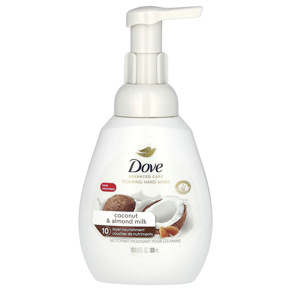 Питательная пена для мытья рук, кокосовое и миндальное молоко, 10,1 ж. унц. (300 мл) Dove