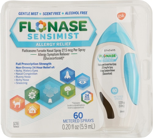 Flonase Sensimist Allergy Relief Назальный спрей 27,5 мкг на спрей -- 60 спреев Flonase