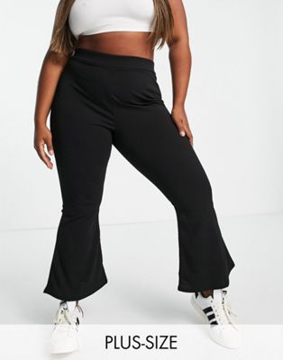 Yours tailored flare pants in black Yours