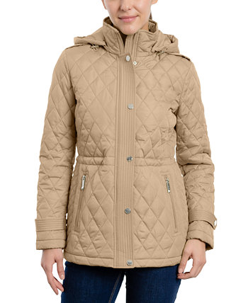 Женское стеганое пальто-анорак миниатюрного размера с капюшоном Michael Kors