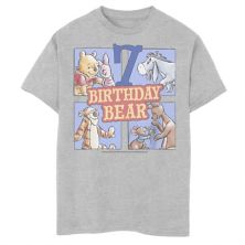 Disney's Winnie The Pooh Boys 8-20 7th Birthday With Pooh Bear & Friends Husky Tee Disney