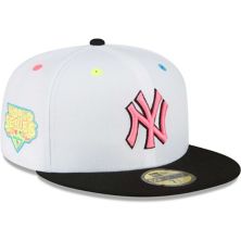 Men's New Era White New York Yankees Neon Eye 59FIFTY Fitted Hat New Era