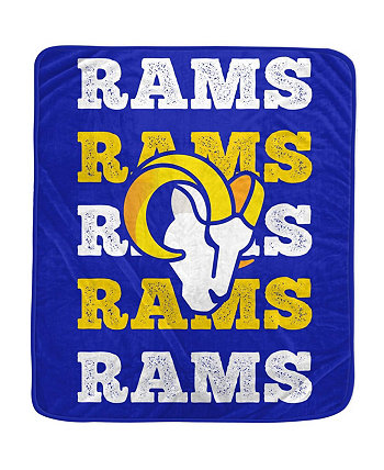 Плюшевое одеяло с логотипом Los Angeles Rams размером 60 x 70 дюймов Pegasus Home Fashions