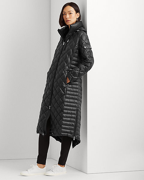 Стеганое макси-пуховое пальто Ralph Lauren