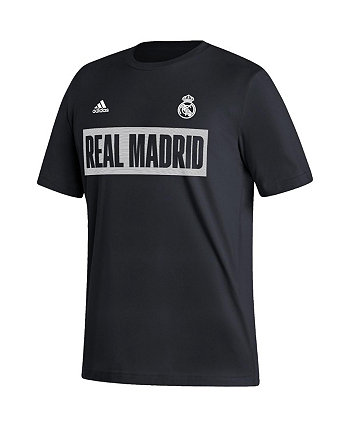 Мужская черная футболка Real Madrid Culture Bar Adidas