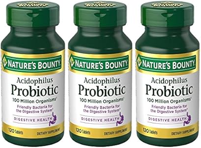 Nature's Bounty Acidophilus Probiotic, Daily Probiotic Supplement, Supports Digestive Health, Twin Pack, 100 Count (Pack of 2) Nature's Bounty