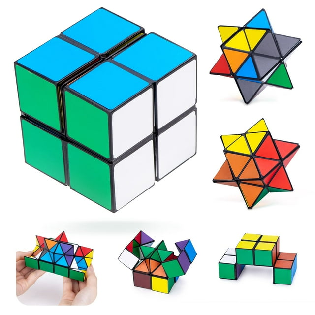 Dream Fun Toy Games for 9 10 Year Old Girl, Magic-Cube for 6 7 8 Year Old Boys Girls Birthday Gift for Kid Adults Hand-Held Magic Puzzle Flip Cube Fidgeting Finger Toys Cube Stress Anxiety Relief Toy Dream Fun