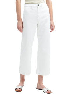 Укороченные широкие штанины с рваными краями в цвете White Fashion Destroy JEN7