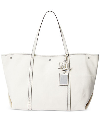 Canvas and Leather Large Emerie Tote LAUREN Ralph Lauren