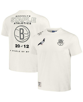 Мужская футболка NBA x Cream с эффектом потертости Brooklyn Nets Home Team Staple