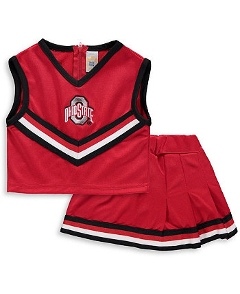 Toddler Girls Scarlet Ohio State Buckeyes Two-Piece Cheer Set Little King Apparel