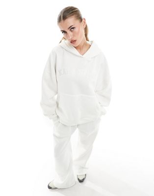Kaiia studio logo oversized hoodie in white - part of a set Kaiia