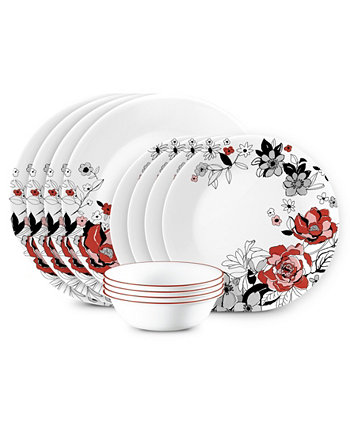Набор столовой посуды Vitrelle Chelsea Rose, 12 предметов, сервиз на 4 персоны Corelle