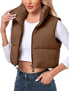 Женский Пуховый и верхний жилет Polu Cropped Puffer Vest Polu