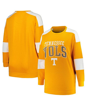 Женский полосатый пуловер большого размера Tennessee Orange, рваный пуловер Tennessee Volunteers, большой размер Profile