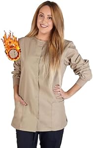 Women's Scrub Jacket Warm Up Medical Scrub Jackets for Women Active Uniforms