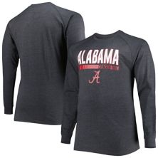 Мужская футболка с длинным рукавом реглан Heather Grey Alabama Crimson Tide Two Hit Profile