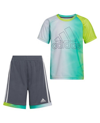 Топ и шорты с принтом для малышей для мальчиков, комплект из 2 предметов Adidas