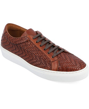 Men's Woven Handcrafted Leather Low Top Lace-up Sneaker Taft