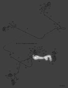 Передняя левая тормозная трубка, оригинальная деталь 1912845, 1 шт., совместимая с RZR 2018-2021 Polaris