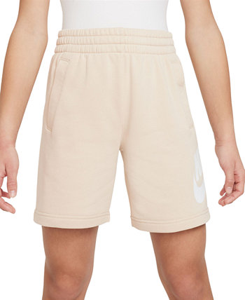 Big Kids Sportswear Club Fleece Logo-Print French Terry Shorts Nike