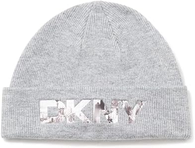 DKNY Women's Beanie City Logo Embossed Hat DKNY