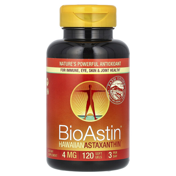 BioAstin, Гавайский Астаксантин, 12 мг, 120 мягких капсул - Nutrex Hawaii Nutrex Hawaii