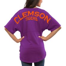 Женская фиолетовая футболка оверсайз Clemson Tigers Spirit из джерси Spirit Jersey